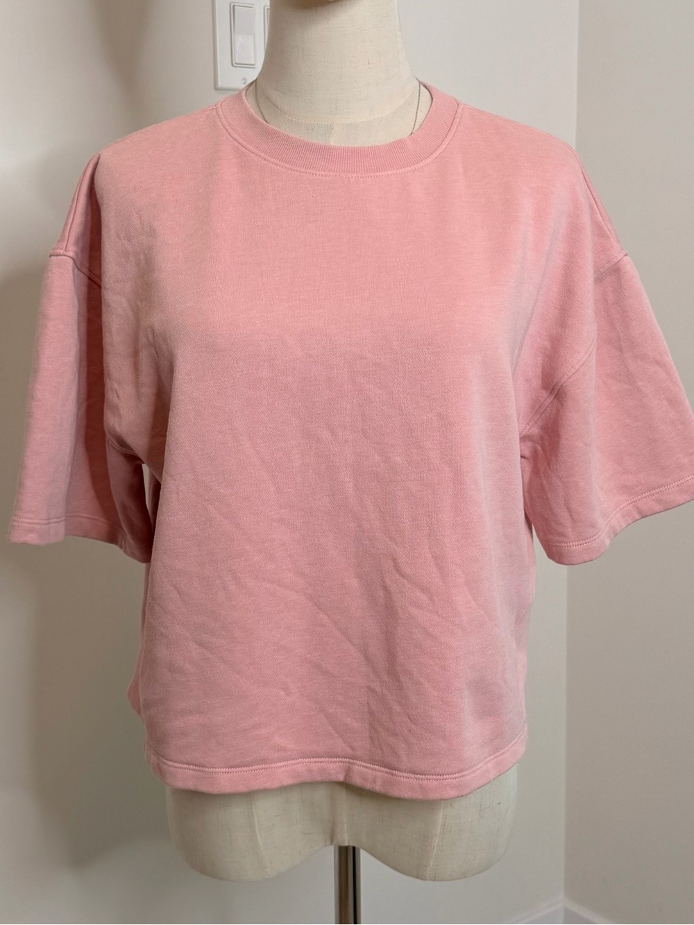 Universal Thread Boxy Crewneck Tee - Light Pink